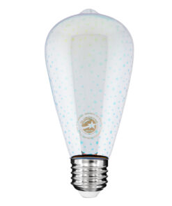 Alternative view of GloboStar® 99272 Λάμπα LED Long Filament E27 ST64 Αχλάδι 3D Galaxy Effect 3W 201lm 360° AC 220-240V IP20 Φ6.4 x Υ14cm Θερμό Λευκό 2700K με Galaxy Mirror Γυαλί - Dimmable - 3 Years Warranty