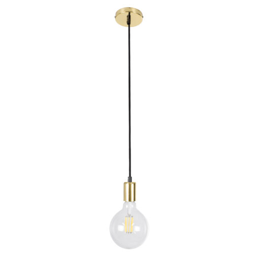 GloboStar® GLOBOSTAR® LUMI GOLD 99421 Μοντέρνο Κρεμαστό Φωτιστικό Οροφής με Ντουί 1 x E27 AC 220-240V IP20 - Χρυσό - Μ4 x Π4 x Υ110cm