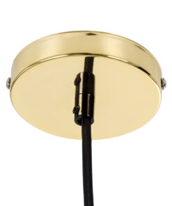GLOBOSTAR® LUMI GOLD 99421 Μοντέρνο Κρεμαστό Φωτιστικό Οροφής με Ντουί 1 x E27 AC 220-240V IP20 - Χρυσό - Μ4 x Π4 x Υ110cm 8 99421 4
