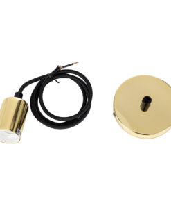 GLOBOSTAR® LUMI GOLD 99421 Μοντέρνο Κρεμαστό Φωτιστικό Οροφής με Ντουί 1 x E27 AC 220-240V IP20 - Χρυσό - Μ4 x Π4 x Υ110cm 9 99421 5