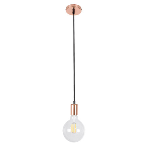 GloboStar® GLOBOSTAR® DOUITO 99422 Μοντέρνο Κρεμαστό Φωτιστικό Οροφής με Ντουί 1 x E27 AC 220-240V IP20 - Χάλκινο - Μ4 x Π4 x Υ110cm