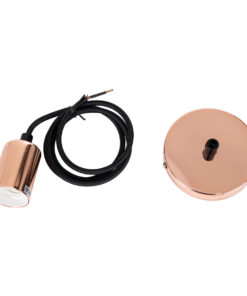 GLOBOSTAR® DOUITO 99422 Μοντέρνο Κρεμαστό Φωτιστικό Οροφής με Ντουί 1 x E27 AC 220-240V IP20 - Χάλκινο - Μ4 x Π4 x Υ110cm 9 99422 5