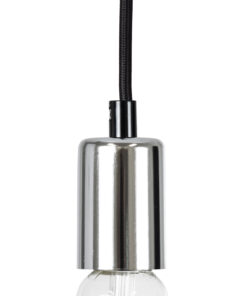 Alternative view of GLOBOSTAR® DOUITO 99423 Μοντέρνο Κρεμαστό Φωτιστικό Οροφής με Ντουί 1 x E27 AC 220-240V IP20 - Ασημί - Μ4 x Π4 x Υ110cm