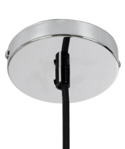 GLOBOSTAR® DOUITO 99423 Μοντέρνο Κρεμαστό Φωτιστικό Οροφής με Ντουί 1 x E27 AC 220-240V IP20 - Ασημί - Μ4 x Π4 x Υ110cm 8 99423 4