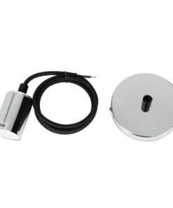 GLOBOSTAR® DOUITO 99423 Μοντέρνο Κρεμαστό Φωτιστικό Οροφής με Ντουί 1 x E27 AC 220-240V IP20 - Ασημί - Μ4 x Π4 x Υ110cm 9 99423 5