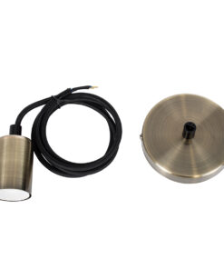 GLOBOSTAR® DOUITO 99424 Μοντέρνο Κρεμαστό Φωτιστικό Οροφής με Ντουί 1 x E27 AC 220-240V IP20 - Μπρούτζινο - Μ4 x Π4 x Υ110cm 9 99424 5