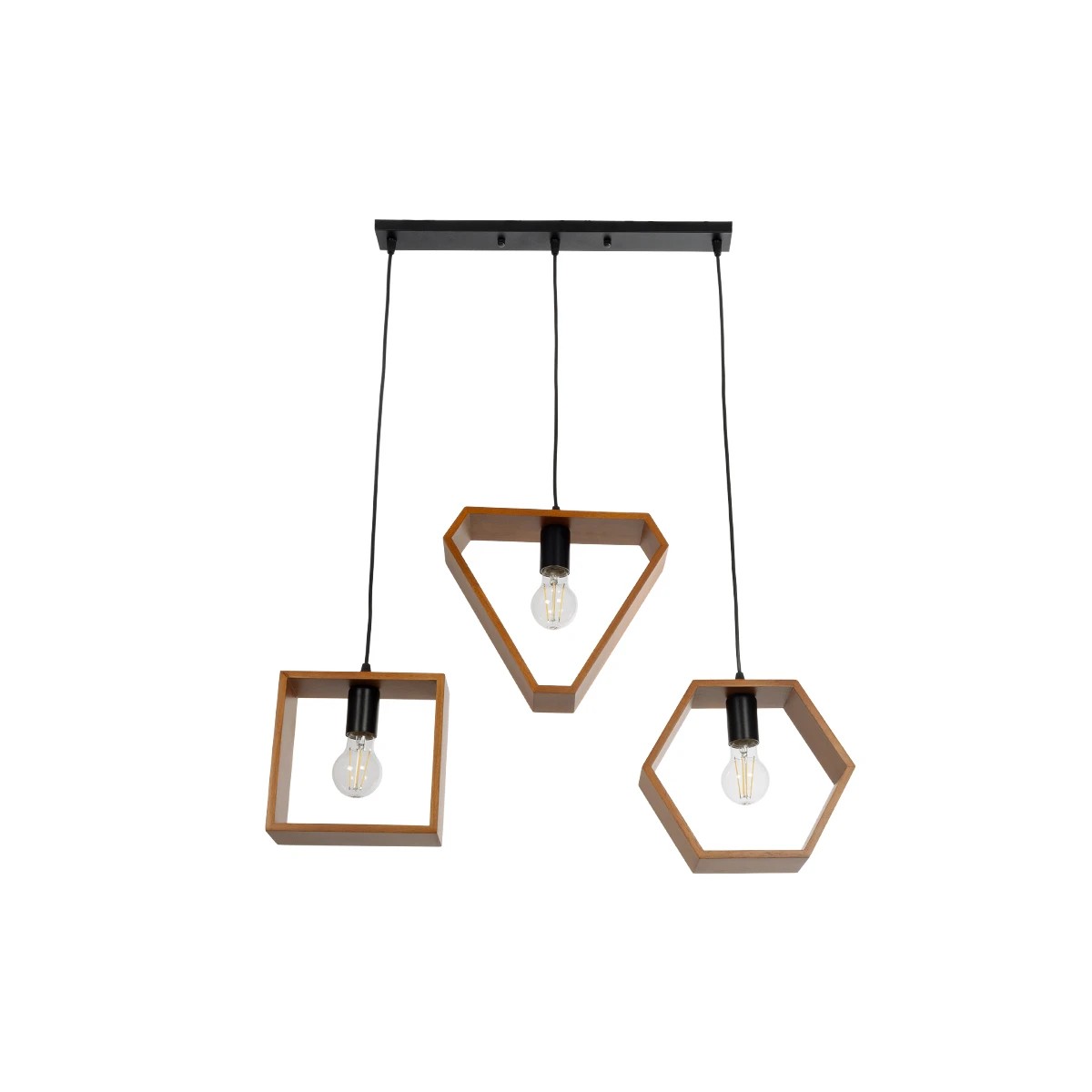 GLOBOSTAR® ELISE 999-0034 Μοντέρνο Κρεμαστό Φωτιστικό Οροφής με Ντουί 3 x E27 AC 220-240V IP20 - Καφέ & Μαύρο - Μ74 x Π9 x Υ40cm 4 GLOBOSTAR® ELISE 999-0034 Μοντέρνο Κρεμαστό Φωτιστικό Οροφής με Ντουί 3 x E27 AC 220-240V IP20 - Καφέ & Μαύρο - Μ74 x Π9 x Υ40cm - Image 3