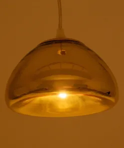 GloboStar® GLOBOSTAR® CRISTIN 999-0037 Μοντέρνο Κρεμαστό Φωτιστικό Οροφής με Ντουί 1 x G4 AC 220-240V IP20 - Χρυσό - Μ18 x Π18 x Υ13cm