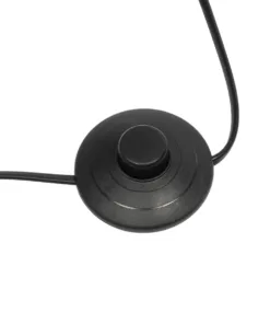 GloboStar® CURACAO 999-0041 Μοντέρνο Επιδαπέδιο Φωτιστικό Μονόφωτο 1 x E27 IP20 Μαύρο Μέταλλο με Καφέ Ξύλο - Μ30 x Π30 x Υ165cm 15 999 0041 8