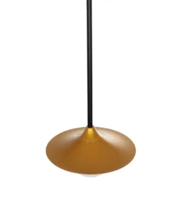 GLOBOSTAR® JOLIET 999-0042 Μοντέρνο Κρεμαστό Φωτιστικό Οροφής με Ντουί 1 x G9 AC 220-240V IP20 - Μαύρο & Χρυσό - Μ20 x Π20 x Y43cm 13 999 0042 6