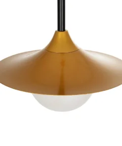 GLOBOSTAR® JOLIET 999-0042 Μοντέρνο Κρεμαστό Φωτιστικό Οροφής με Ντουί 1 x G9 AC 220-240V IP20 - Μαύρο & Χρυσό - Μ20 x Π20 x Y43cm 14 999 0042 7