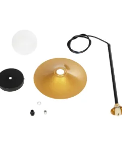 GLOBOSTAR® JOLIET 999-0042 Μοντέρνο Κρεμαστό Φωτιστικό Οροφής με Ντουί 1 x G9 AC 220-240V IP20 - Μαύρο & Χρυσό - Μ20 x Π20 x Y43cm 16 999 0042 9