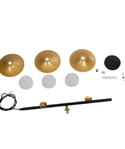 GLOBOSTAR® JOLIET 999-0046 Μοντέρνο Κρεμαστό Φωτιστικό Οροφής με Ντουί 3 x G9 AC 220-240V IP20 - Μαύρο & Χρυσό - Μ27 x Π27 x Y62cm 18 999 0046 10