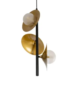 GLOBOSTAR® JOLIET 999-0046 Μοντέρνο Κρεμαστό Φωτιστικό Οροφής με Ντουί 3 x G9 AC 220-240V IP20 - Μαύρο & Χρυσό - Μ27 x Π27 x Y62cm 13 999 0046 5