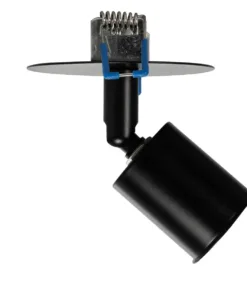 GloboStar® SARA 999-0058 Χωνευτό Φωτιστικό Οροφής Σποτ Μονόφωτο 1 x E27 IP20 Μαύρο Μέταλλο - Μ8,5 x Π8,5 x Υ11cm 8 999 0058 3