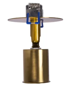 GloboStar® SARA 999-0061 Χωνευτό Φωτιστικό Οροφής Σποτ Μονόφωτο 1 x E27 IP20 Χρυσό Μέταλλο - Μ8,5 x Π8,5 x Υ11cm 9 999 0061 5