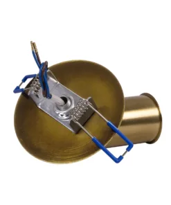 GloboStar® SARA 999-0061 Χωνευτό Φωτιστικό Οροφής Σποτ Μονόφωτο 1 x E27 IP20 Χρυσό Μέταλλο - Μ8,5 x Π8,5 x Υ11cm 10 999 0061 6