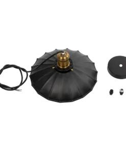 GLOBOSTAR® MARGI 999-0229 Vintage Κρεμαστό Φωτιστικό Οροφής με Ντουί 1 x E27 AC 220-240V IP20 - Μαύρο & Χρυσό - Μ26 x Π26 x Υ14cm 18 999 0229 10