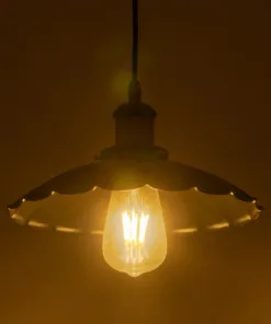 GloboStar® GLOBOSTAR® MARGI 999-0229 Vintage Κρεμαστό Φωτιστικό Οροφής με Ντουί 1 x E27 AC 220-240V IP20 - Μαύρο & Χρυσό - Μ26 x Π26 x Υ14cm