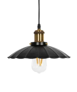 GLOBOSTAR® MARGI 999-0229 Vintage Κρεμαστό Φωτιστικό Οροφής με Ντουί 1 x E27 AC 220-240V IP20 - Μαύρο & Χρυσό - Μ26 x Π26 x Υ14cm 12 999 0229 4