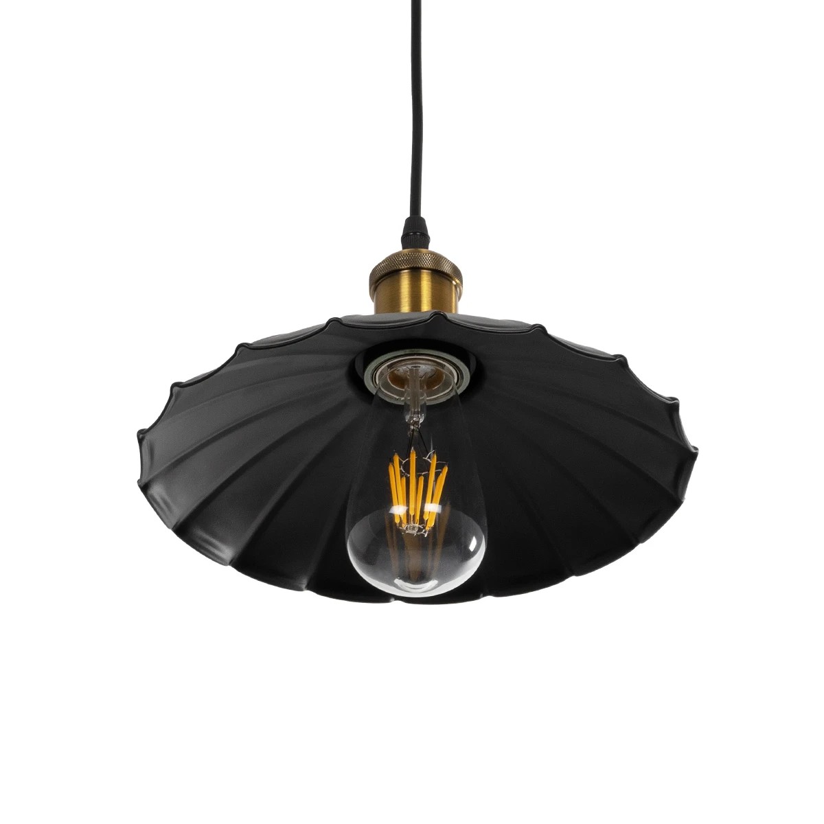 GLOBOSTAR® MARGI 999-0229 Vintage Κρεμαστό Φωτιστικό Οροφής με Ντουί 1 x E27 AC 220-240V IP20 - Μαύρο & Χρυσό - Μ26 x Π26 x Υ14cm 5 GLOBOSTAR® MARGI 999-0229 Vintage Κρεμαστό Φωτιστικό Οροφής με Ντουί 1 x E27 AC 220-240V IP20 - Μαύρο & Χρυσό - Μ26 x Π26 x Υ14cm - Image 4