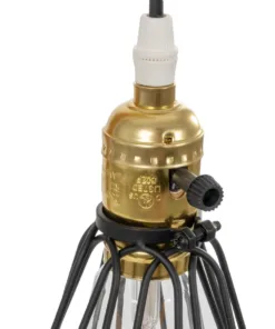 GloboStar® ELMA 999-0239 Μοντέρνο Επιτραπέζιο Φωτιστικό Πορτατίφ Μονόφωτο 1 x E27 IP20 Μπεζ Ξύλο με Μαύρο Μέταλλο - Μ35 x Π20 x Υ43cm 14 999 0239 6