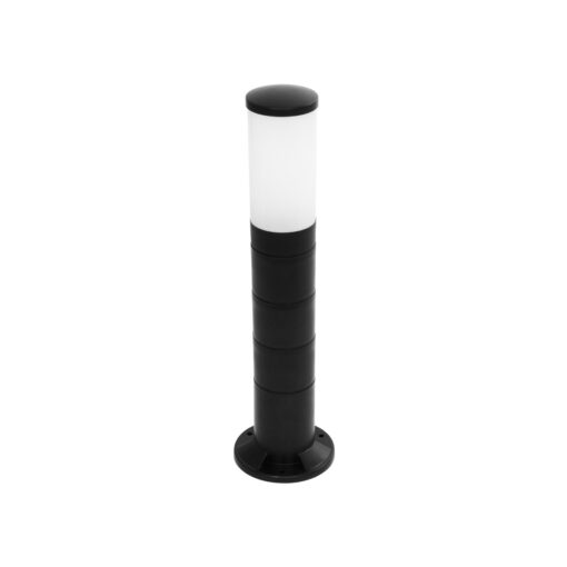 GloboStar® GloboStar® GARDENIO 203-0251 Μοντέρνο Επιδαπέδιο Φωτιστικό Κολωνάκι Κήπου Μονόφωτο 1 x E27 IP44 Μαύρο Πλαστικό - Μ15 x Π15 x Υ56cm