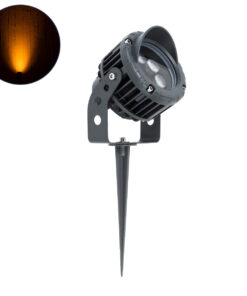 GloboStar® GLOBOSTAR® TREELIGHT-VINA 90356 Σποτ Φωτισμού με Αντιθαμβωτική Γρίλια για Φυτά - Δέντρα με Βάση Κήπου / Καρφωτό LED 6W 510lm 10° DC 24V Αδιάβροχο IP65 Πορτοκαλί 2200K Dimmable - Γκρι Ανθρακί - Μ13 x Π9.5 x Υ9.5cm - 3 Χρόνια Εγγύηση