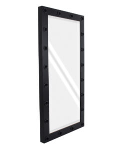 GloboStar® MAKEUP MIRROR-160x80-5 Μοντέρνος Καθρέπτης Μακιγιάζ με Πλαίσιο Φυσικού Ξύλου με Διακόπτη On/Off 20 x E27 AC220-240V - Μ80 x Π7 x Υ160cm - Μαύρος Έβενος 14 9a21e6 160x80 5