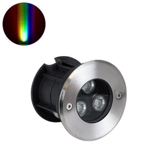 GloboStar® GloboStar® UNDERWATER-JULIA 90564 Υποβρύχιο Χωνευτό Φωτιστικό Σποτ Ειδικό για Σιντριβάνια LED 3W 255lm 15° DC 24V Αδιάβροχο IP68 Φ10 x Υ7.5cm RGBW DMX512 - Ανοξείδωτο Ατσάλι - 3 Years Warranty