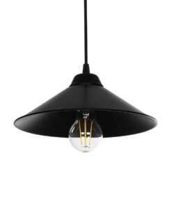 GloboStar® GLOBOSTAR® FONTE 203-0080 Μοντέρνο Κρεμαστό Φωτιστικό Οροφής με Ντουί 1 x E27 AC 220-240V IP20 - Μαύρο - Μ30 x Π30 x Υ15cm