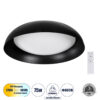GloboStar® GloboStar® ANATOLIA 61264 Πλαφονιέρα Οροφής LED CCT 75W 8625lm 120° AC 220-240V - Εναλλαγή Φωτισμού μέσω Τηλεχειριστηρίου All In One Ψυχρό 6000k+Φυσικό 4500k+Θερμό 2700k Dimmable Φ60cm - Μαύρο - 3 Years Warranty
