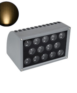 GloboStar® GloboStar® FLOOD-DENA 90487 Επιτοίχιος Προβολέας Wall Washer για Φωτισμό Κτιρίων - Απλίκα & Δαπέδου LED 30W 2700lm 5° DC 24V Αδιάβροχο IP67 Μ18.5 x Π13 x Υ12cm Θερμό Λευκό 2700K - Γκρι Ανθρακί - 3 Years Warranty