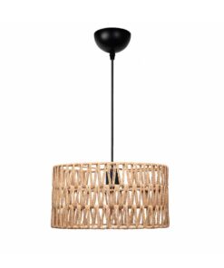 GloboStar® GLOBOSTAR® POMEGRANDE 204-0166 Boho Κρεμαστό Φωτιστικό Οροφής με Ντουί 1 x E27 AC 220-240V IP20 - Μπεζ - Μ30 x Π30 x Υ15cm