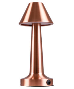 GloboStar® GloboStar® MOLLY 76517 Επαναφορτιζόμενο Επιτραπέζιο Φωτιστικό Πορτατίφ LED 1.5W 105lm 120° DC 5V IP44 Θερμό Λευκό 2700K Dimmable Χάλκινο Αλουμίνιο - Μ10 x Π10 x Υ23cm - 2 Xρόνια Εγγύηση