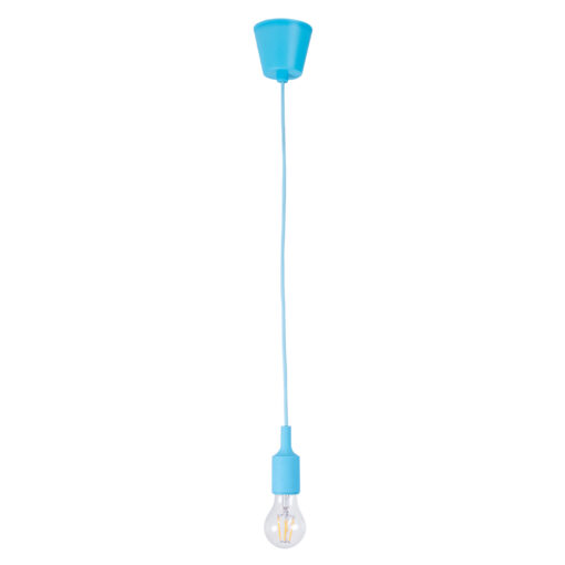 GloboStar® GLOBOSTAR® CABLITO 61559 Μοντέρνο Κρεμαστό Φωτιστικό Οροφής με Ντουί 1 x E27 AC 220-240V IP20 - Γαλάζιο - Μ4 x Π4 x Υ110cm