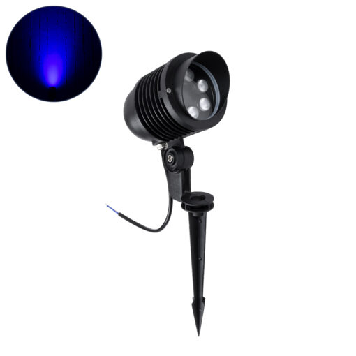 GloboStar® GloboStar® TREELIGHT-LINA 90655 Σποτ Φωτισμού Ειδικό για Φυτά - Δέντρα με Βάση Κήπου / Καρφωτό LED 6W 600lm 30° DC 24V Αδιάβροχο IP65 Μ10.5 x Π18 x Υ40cm Μπλε - Γκρι Ανθρακί - 3 Years Warranty