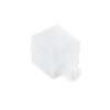 GloboStar® GloboStar® CON-NEONIO 90768 Τάπα Σιλικόνης Σύνδεσης & Τερματική για την NEONIO Digital Neon Flex LED 14.4W/m 12VDC με Π1.4 x Υ1.4cm - Διάφανη - Μ2.3 x Π1.6 x Υ1.6cm