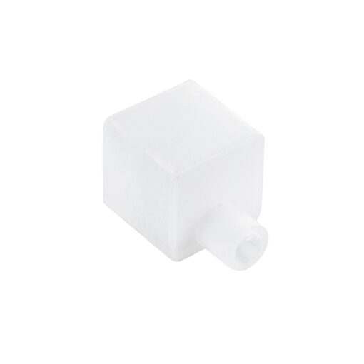 GloboStar® GloboStar® CON-NEONIO 90768 Τάπα Σιλικόνης Σύνδεσης & Τερματική για την NEONIO Digital Neon Flex LED 14.4W/m 12VDC με Π1.4 x Υ1.4cm - Διάφανη - Μ2.3 x Π1.6 x Υ1.6cm