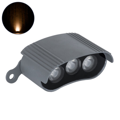 GloboStar® GloboStar® TREELIGHT-ZINA 90230 Κυρτή Μπάρα Φωτισμού Wall Washer με Αντιθαμβωτική Γρίλια Ειδική για Φυτά - Δέντρα LED 3W 255lm 30° DC 24V Αδιάβροχο IP65 Μ9 x Π6.5 x Υ4cm Αρχιτεκτονικό Πορτοκαλί 2200K - Γκρι Ανθρακί - 3 Years Warranty