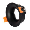 GloboStar® GloboStar® OMICRON 60631 Χωνευτό Στρόγγυλο Σποτ Οροφής για Λάμπα MR16/GU10 - IP20 - Χυτό Αλουμίνιο - Φ8.5 x Υ3cm - Μαύρο - 5 Years Warranty