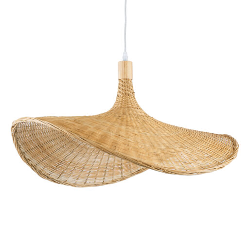 GloboStar® GLOBOSTAR® CUBA 01721 Boho Κρεμαστό Φωτιστικό Οροφής με Ντουί 1 x E27 AC 220-240V IP20 - Μπεζ - Μ63 x Π63 x Υ32cm