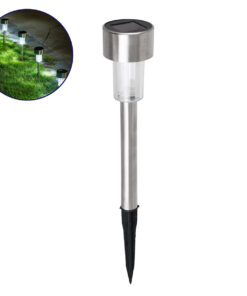 GloboStar® GLOBOSTAR® SOLARDECOR 71520 Διακοσμητικό Φωτιστικό με Βάση Κήπου / Καρφωτό LED 1W 50lm 180° DC 5V με Φωτοβολταϊκό Panel 5V 0.1W & Επαναφορτιζόμενη Μπαταρία Li-ion 3.2V 600mAh Αδιάβροχο IP65 Ψυχρό Λευκό 6000K - Μ4.7 x Π4.7 x Υ19.5cm - 2 Χρόνια Εγγύηση