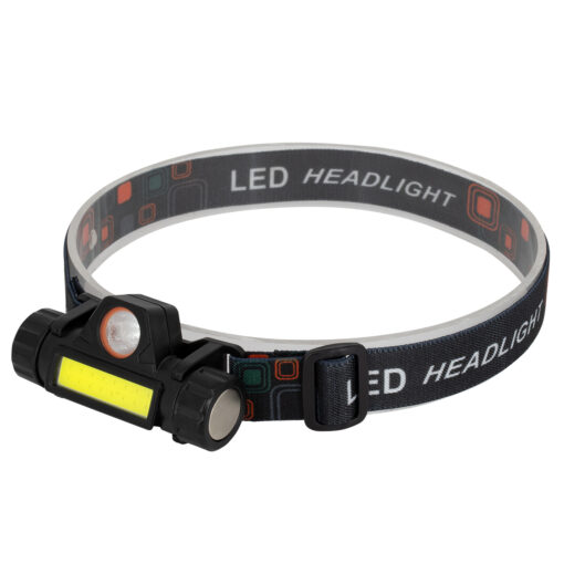 GloboStar® GLOBOSTAR® HEADLAMP 79064 Φακός Κεφαλής LED 25W 2500lm 15~120° DC 5V με USB-C με Επαναφορτιζόμενη Μπαταρία Li-ion 3.7V 1x18650 3400mAh Αδιάβροχο IP54 Ψυχρό Λευκό 6000K - CREE XML2-T6 & COB Chip - Μ8.2 x Π2.5 x Υ4cm - 1 Χρόνο Εγγύηση