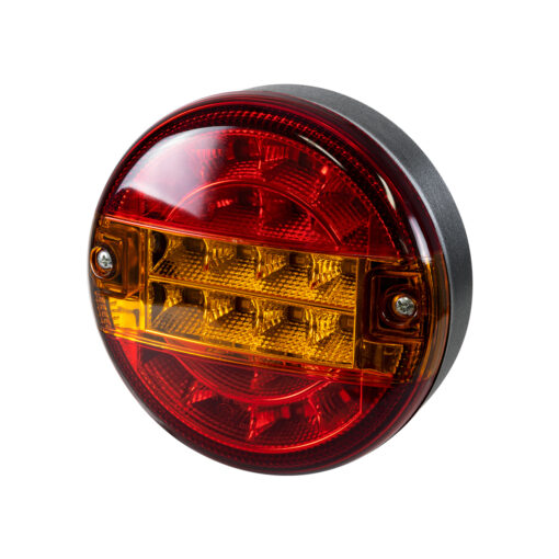 GloboStar® GloboStar® 79926 Φανάρι Universal για Τρέιλερ LED 10W - DC 12V - Κόκκινο - Πορτοκαλί - Αδιάβροχο IP66 - Φ13.5 x Υ5.5cm - 2 Χρόνια Εγγύηση