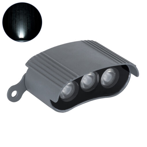 GloboStar® GloboStar® TREELIGHT-ZINA 90688 Κυρτή Μπάρα Φωτισμού Wall Washer με Αντιθαμβωτική Γρίλια Ειδική για Φυτά - Δέντρα LED 3W 285lm 30° DC 24V Αδιάβροχο IP65 Μ9 x Π6.5 x Υ4cm Φυσικό Λευκό 4500K - Γκρι Ανθρακί - 3 Years Warranty