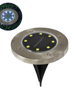 GloboStar® GloboStar® 71504 Αυτόνομο Ηλιακό Φωτιστικό Κήπου LED SMD 3W 200lm με Ενσωματωμένη Μπαταρία 600mAh - Φωτοβολταϊκό Πάνελ με Αισθητήρα Ημέρας-Νύχτας Αδιάβροχο IP65 Ψυχρό Λευκό 6000K