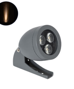 GloboStar® GLOBOSTAR® TREELIGHT-TREESPO 90464 Σποτ Φωτισμού για Φυτά - Δέντρα LED 6W 630lm 15° DC 24V Αδιάβροχο IP67 Πορτοκαλί 2200K Dimmable - Γκρι Ανθρακί - Μ6.6 x Π9 x Υ12cm - 3 Χρόνια Εγγύηση