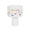 GloboStar® GloboStar® DINO 204-0028 Παιδικό Eπιτραπέζιο Φωτιστικό Πορτατίφ Μονόφωτο 1 x E27 IP20 Πολύχρωμο Ύφασμα με Λευκό Πλαστικό - Μ24 x Π24 x Υ32cm