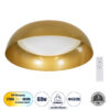 GloboStar® GloboStar® ANATOLIA 61263 Πλαφονιέρα Οροφής LED CCT 60W 6900lm 120° AC 220-240V - Εναλλαγή Φωτισμού μέσω Τηλεχειριστηρίου All In One Ψυχρό 6000k+Φυσικό 4500k+Θερμό 2700k Dimmable Φ43cm - Χρυσό - 3 Years Warranty